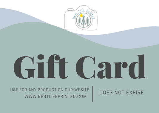 Tarjeta de regalo impresa Best Life