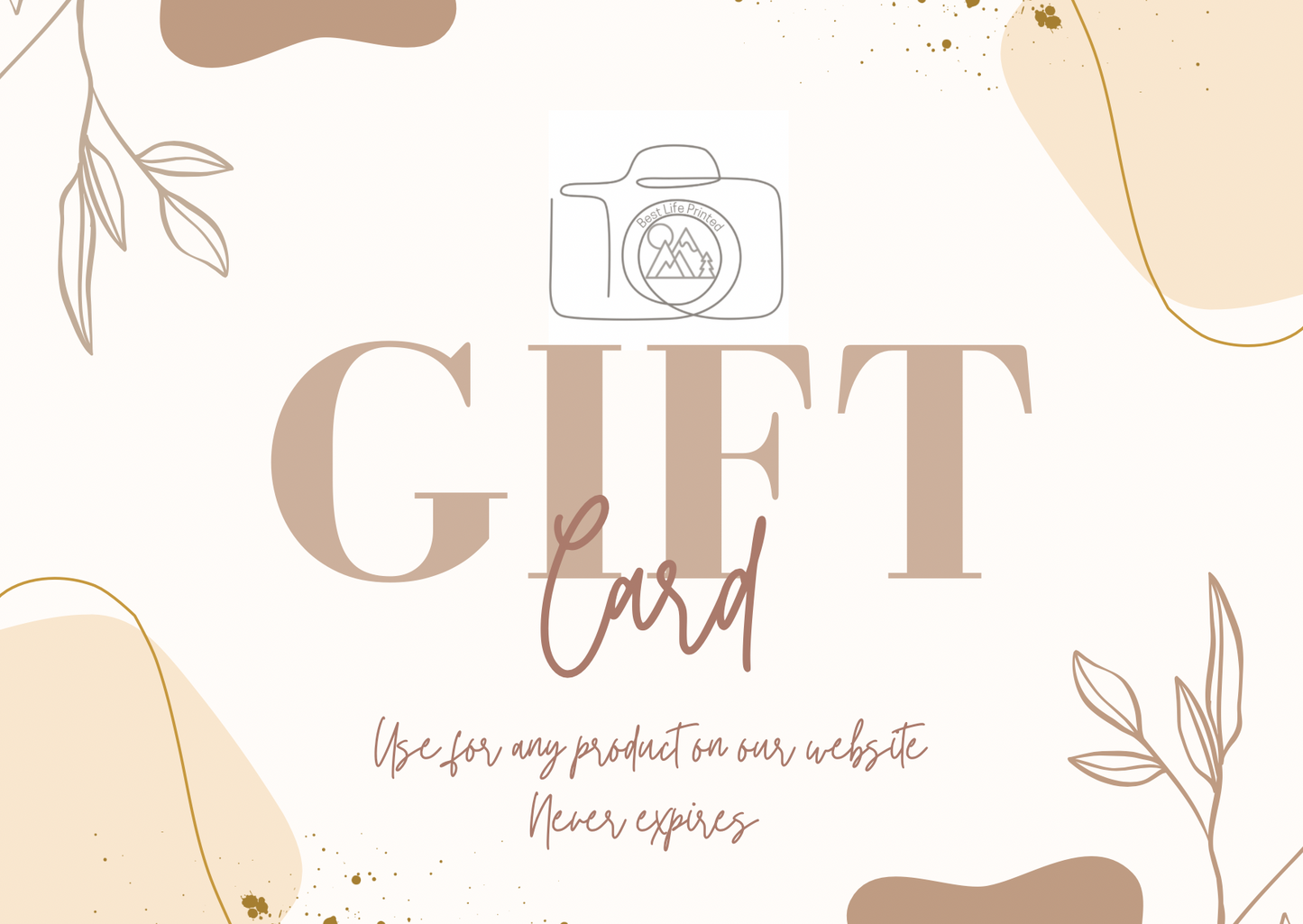 Best Life Printed Gift Card